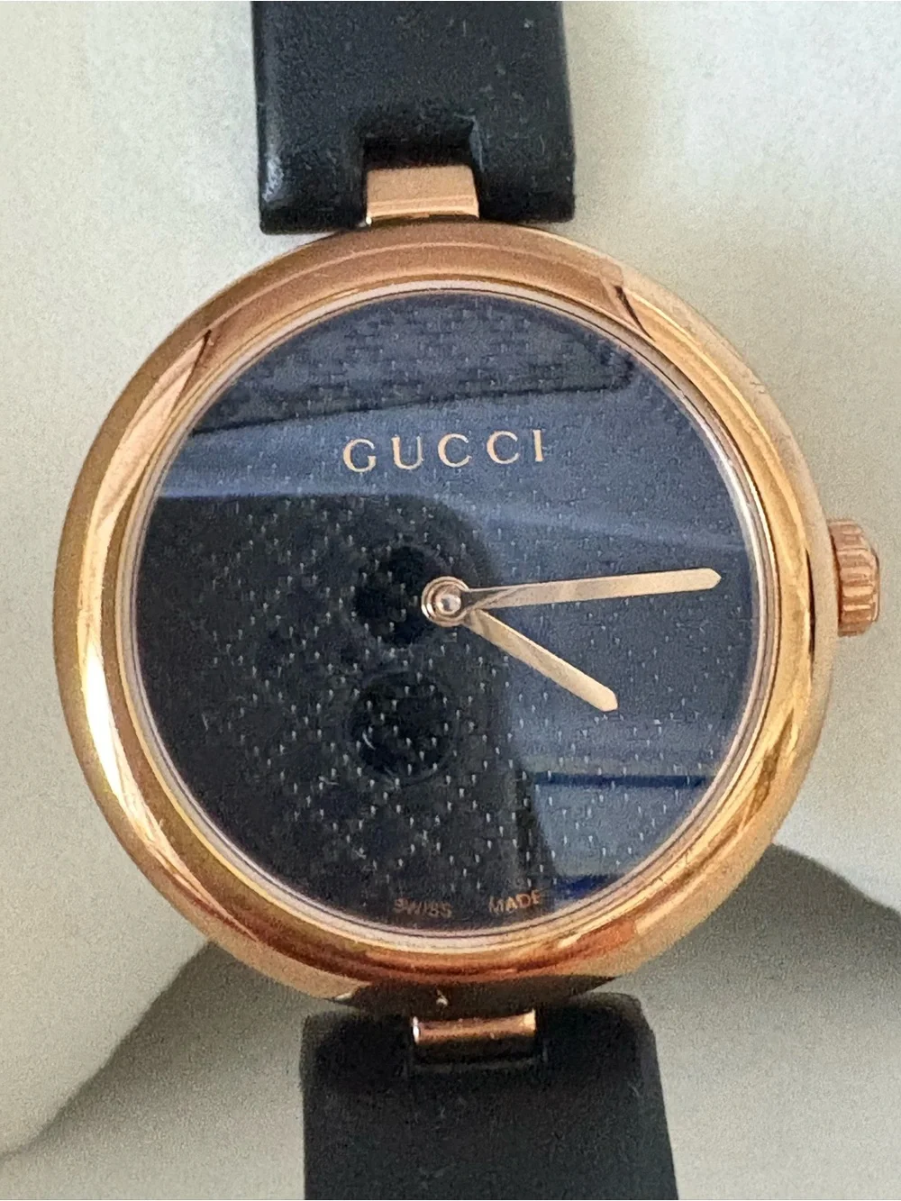 The Gucci Diamantissima Swiss-made women's dress watch